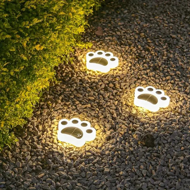 Solar Pfoten Gartenleuchte