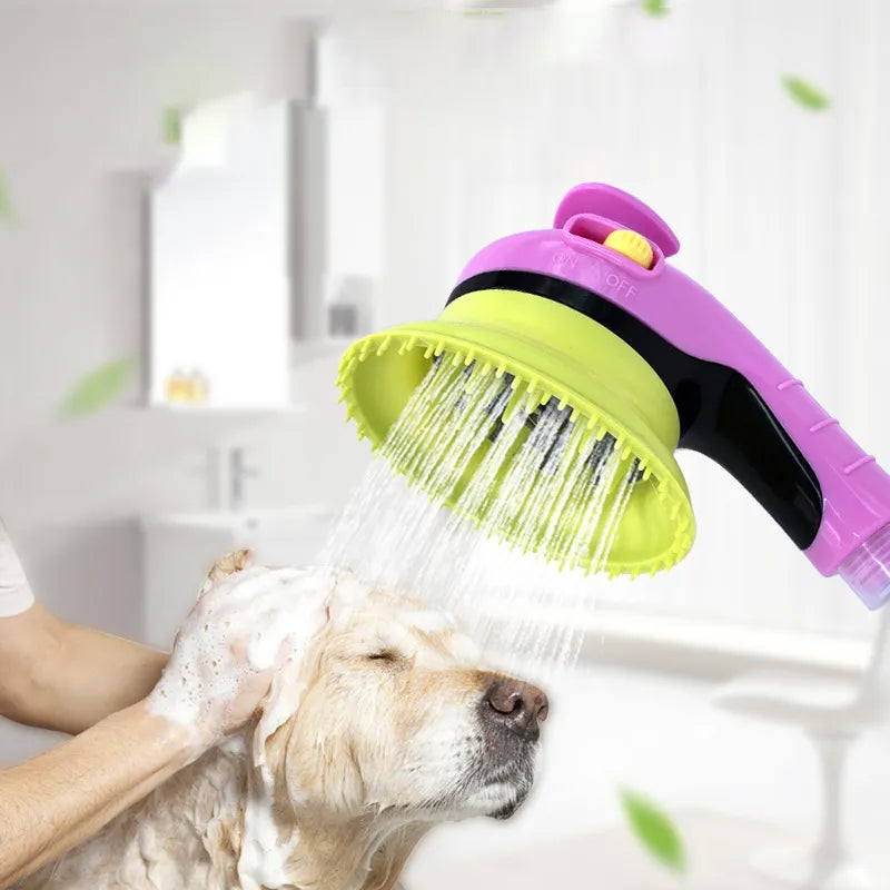 Hundedusche mit Bürste
