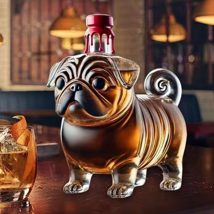 Hunde Whiskey Flasche