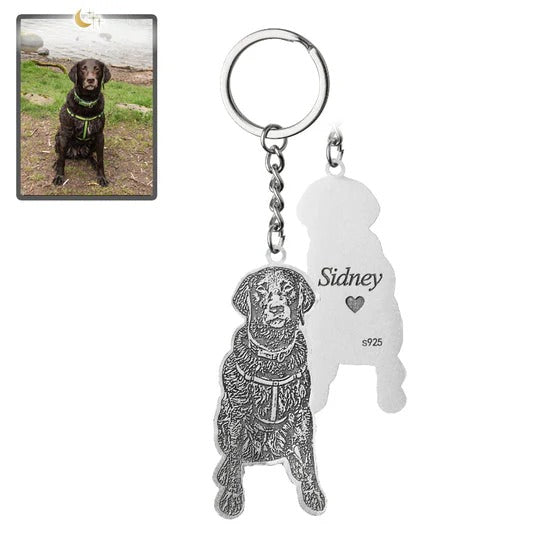 Personalisierter Haustier Schlüsselanhänger mit Bild + Name