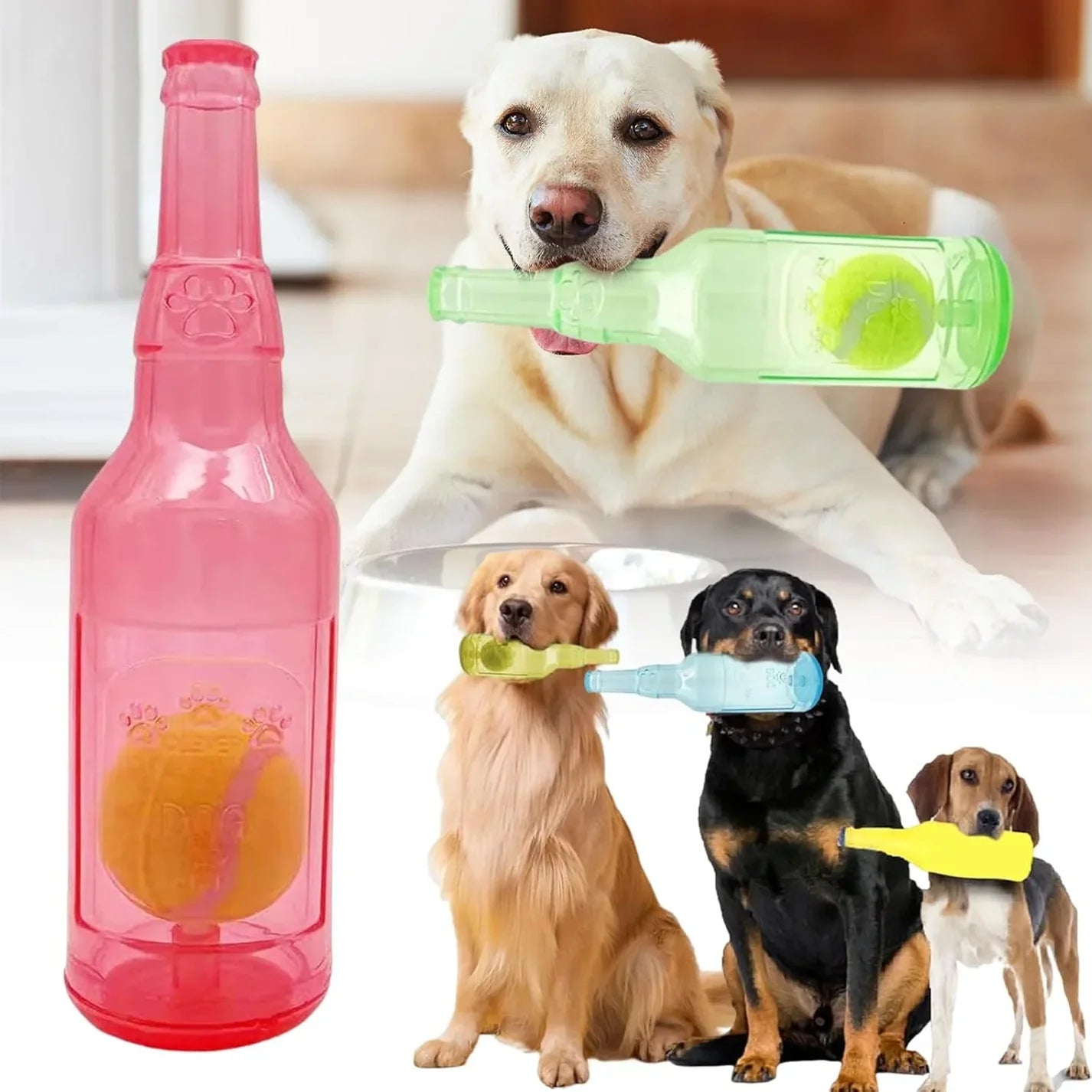 Robuste Hunde Kau Flasche