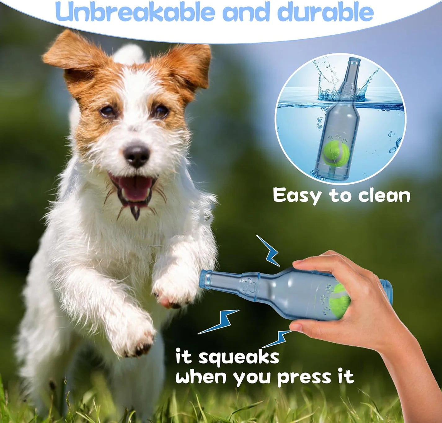 Robuste Hunde Kau Flasche