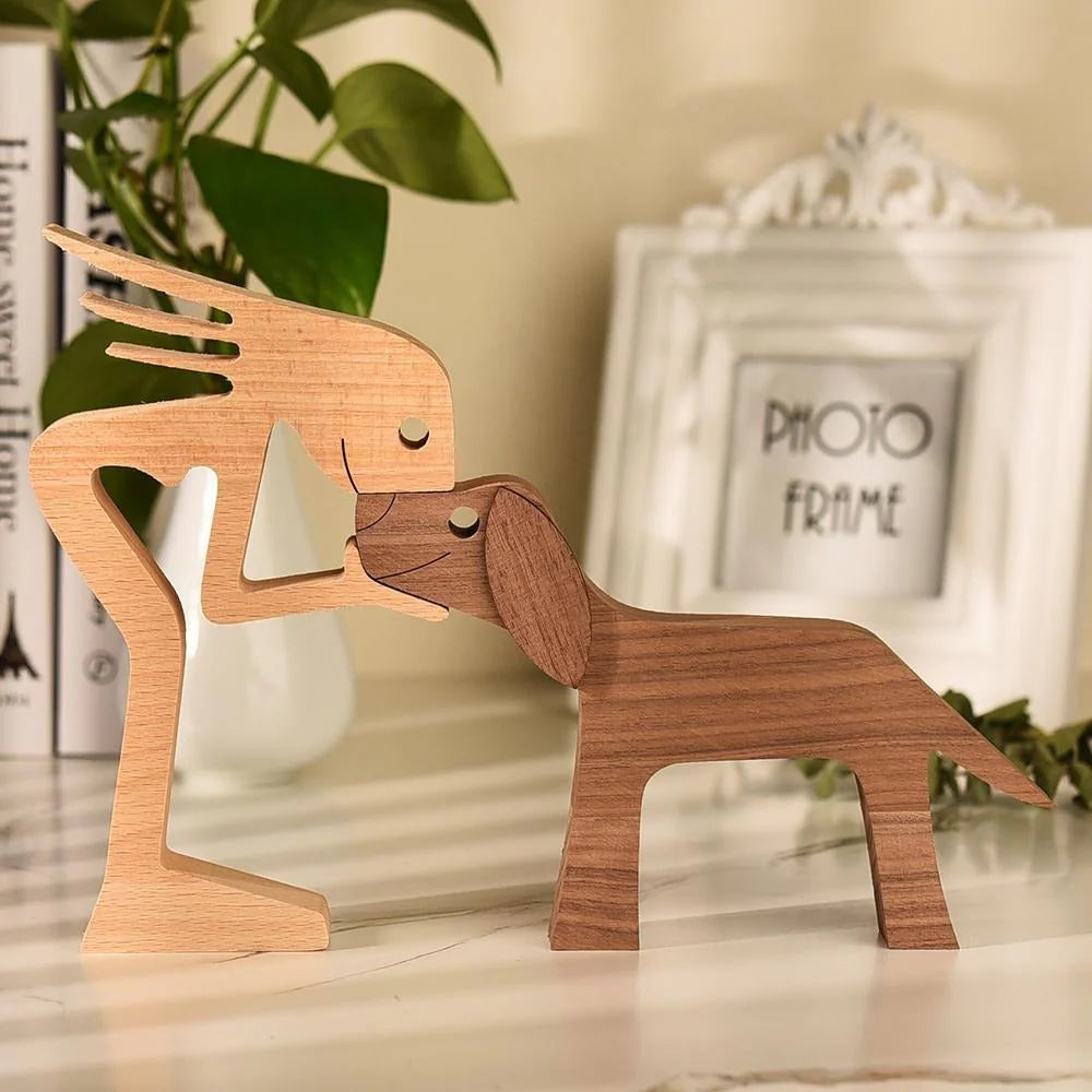 Stilvolle Hunde Holzfiguren