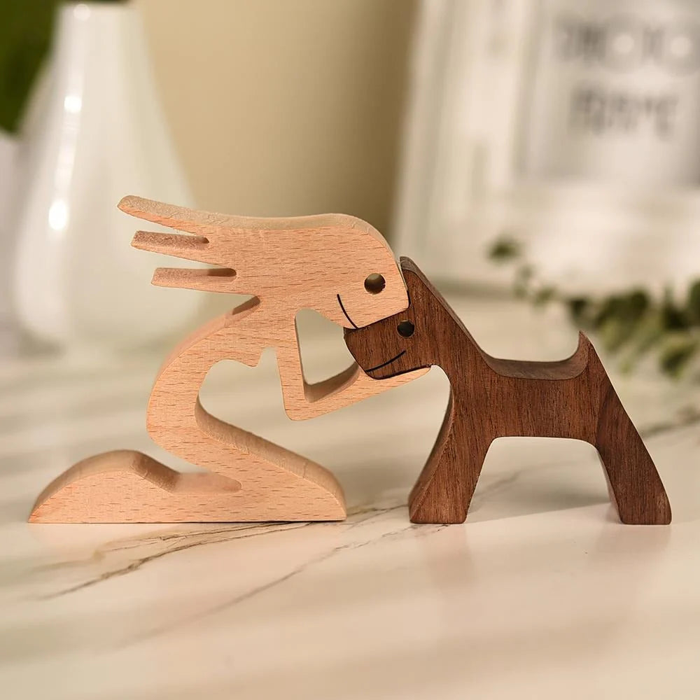 Stilvolle Hunde Holzfiguren