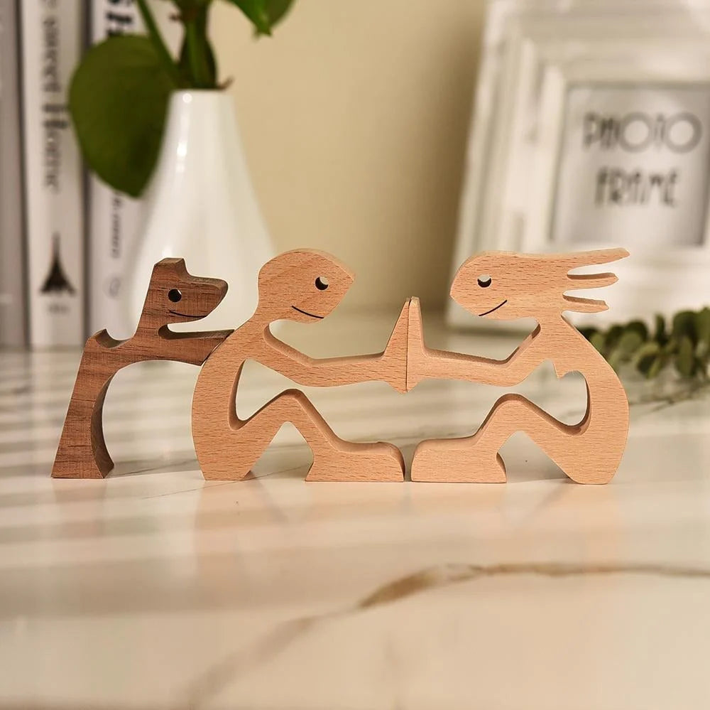 Stilvolle Hunde Holzfiguren