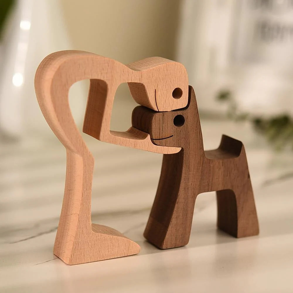 Stilvolle Hunde Holzfiguren