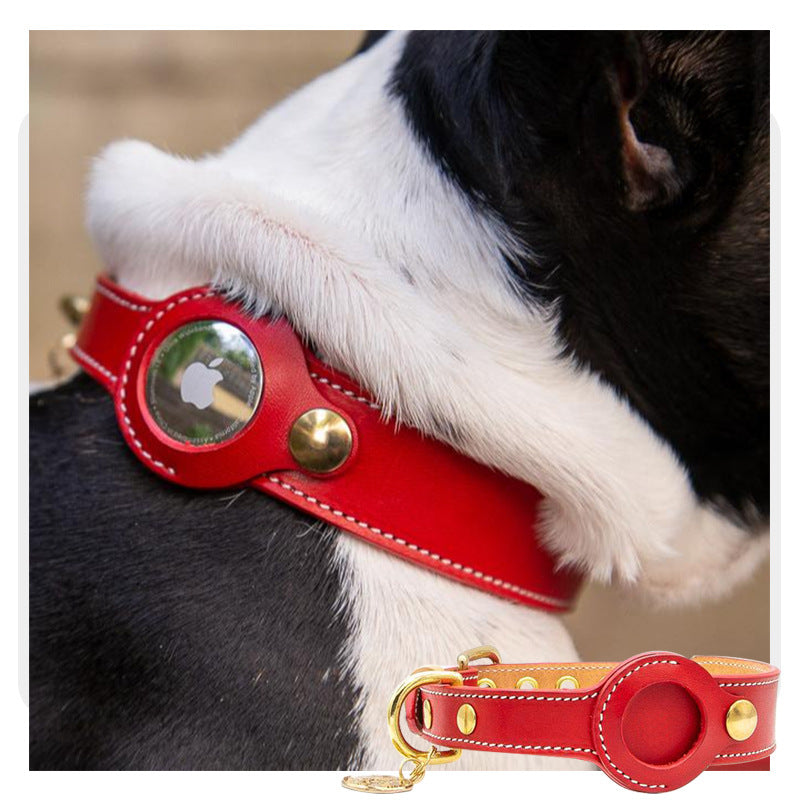 Premium AirTag Lederhalsband