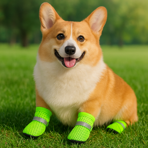 SonnenPfoten - Atmungsaktive Hitze-Schutz Schuhe für Hunde
