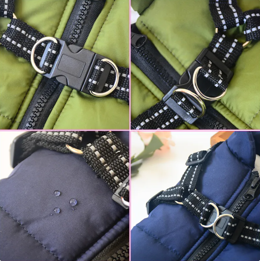 Wasserabweisende Winterjacke inkl Geschirr