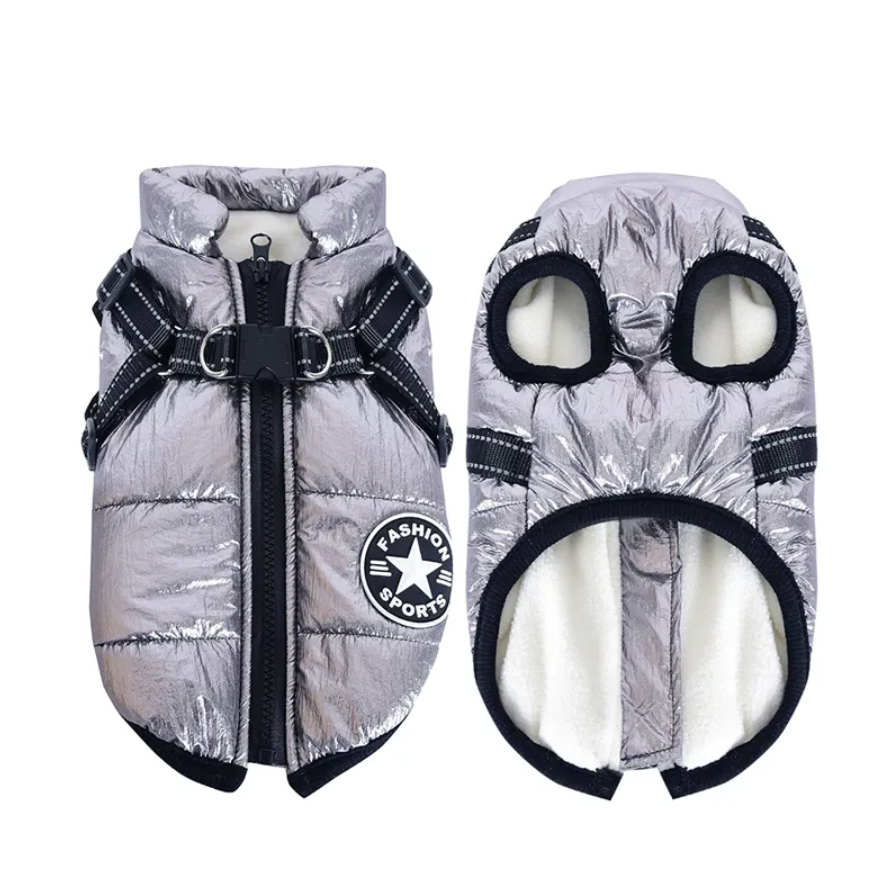 Wasserabweisende Winterjacke inkl Geschirr
