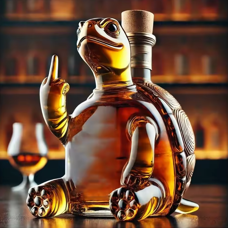 Hunde Whiskey Flasche