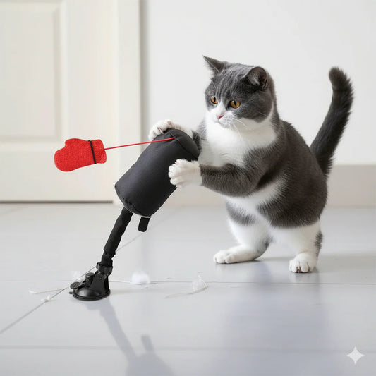 Interaktiver Boxsack für Katzen