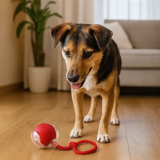 Interaktiver Spielball mit Schwanz