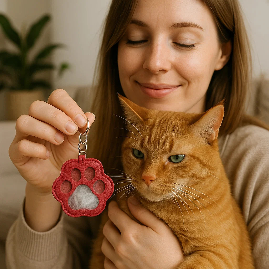 Tierhaar Schlüsselanhänger aus Leder
