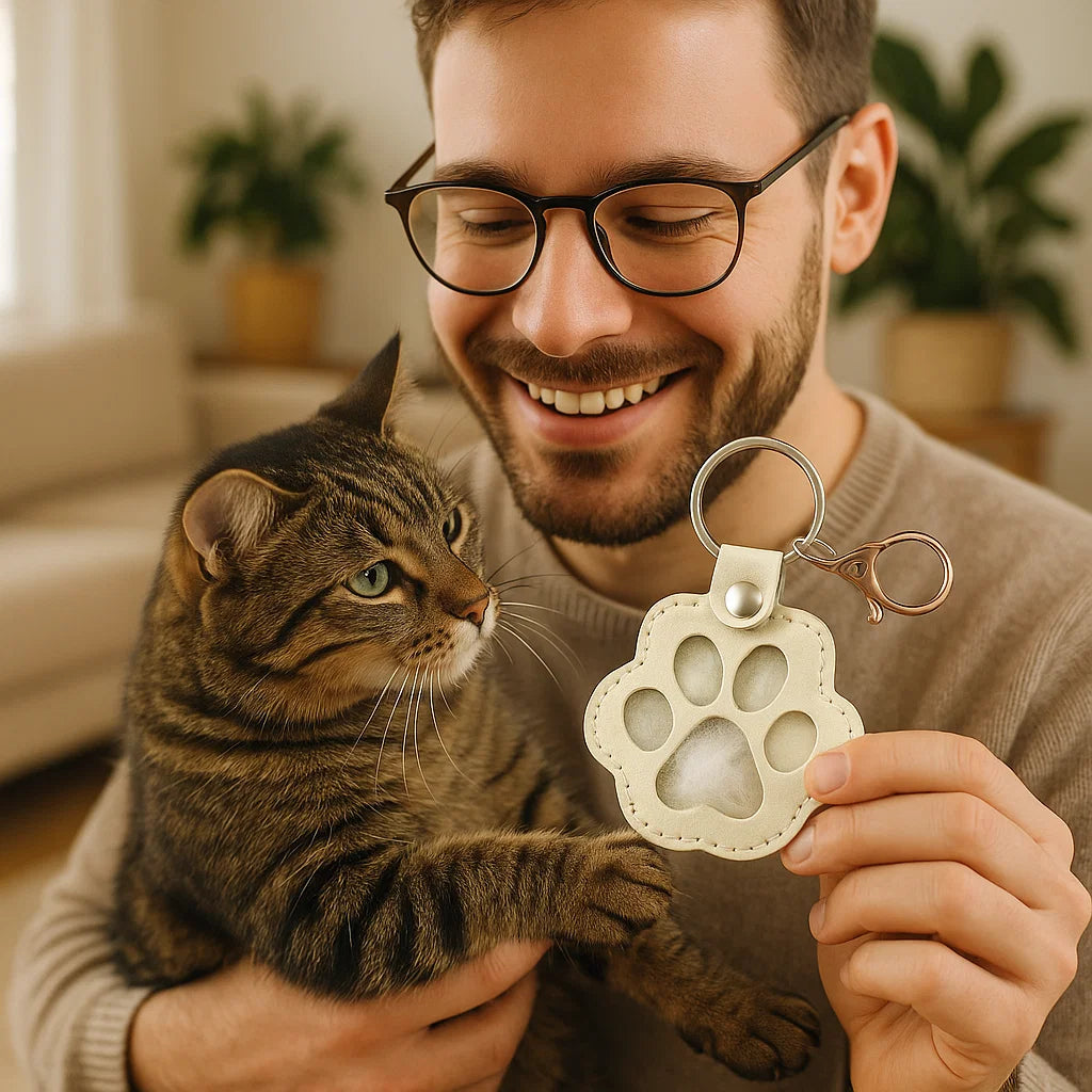 Tierhaar Schlüsselanhänger aus Leder